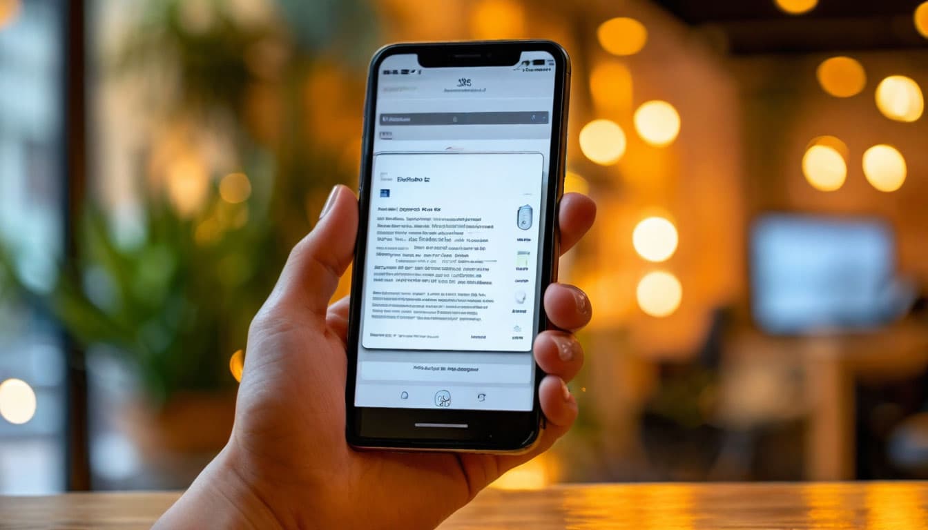 Смартфон с перепиской записи клиента на услугу и выбором времени