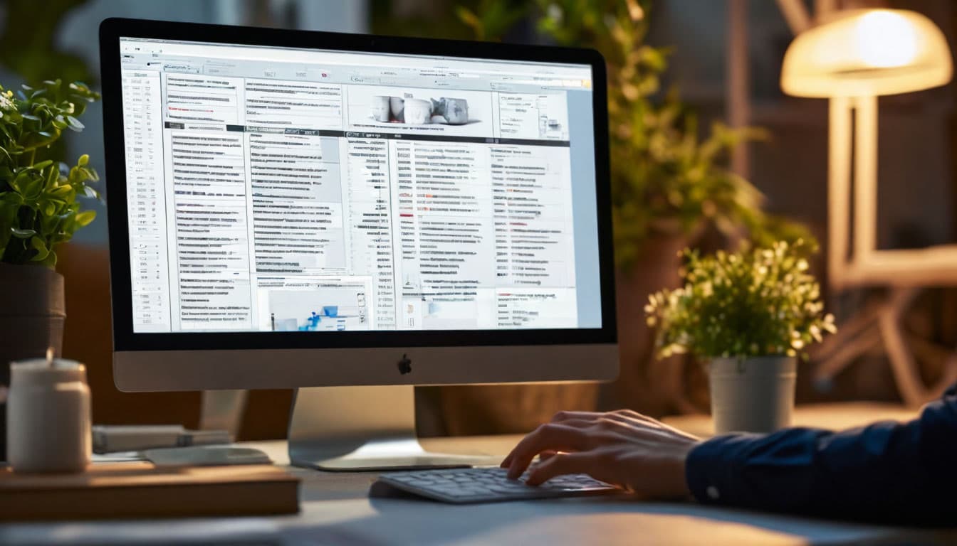 Монитор с таблицей заявок и этапами сделок в CRM-системе