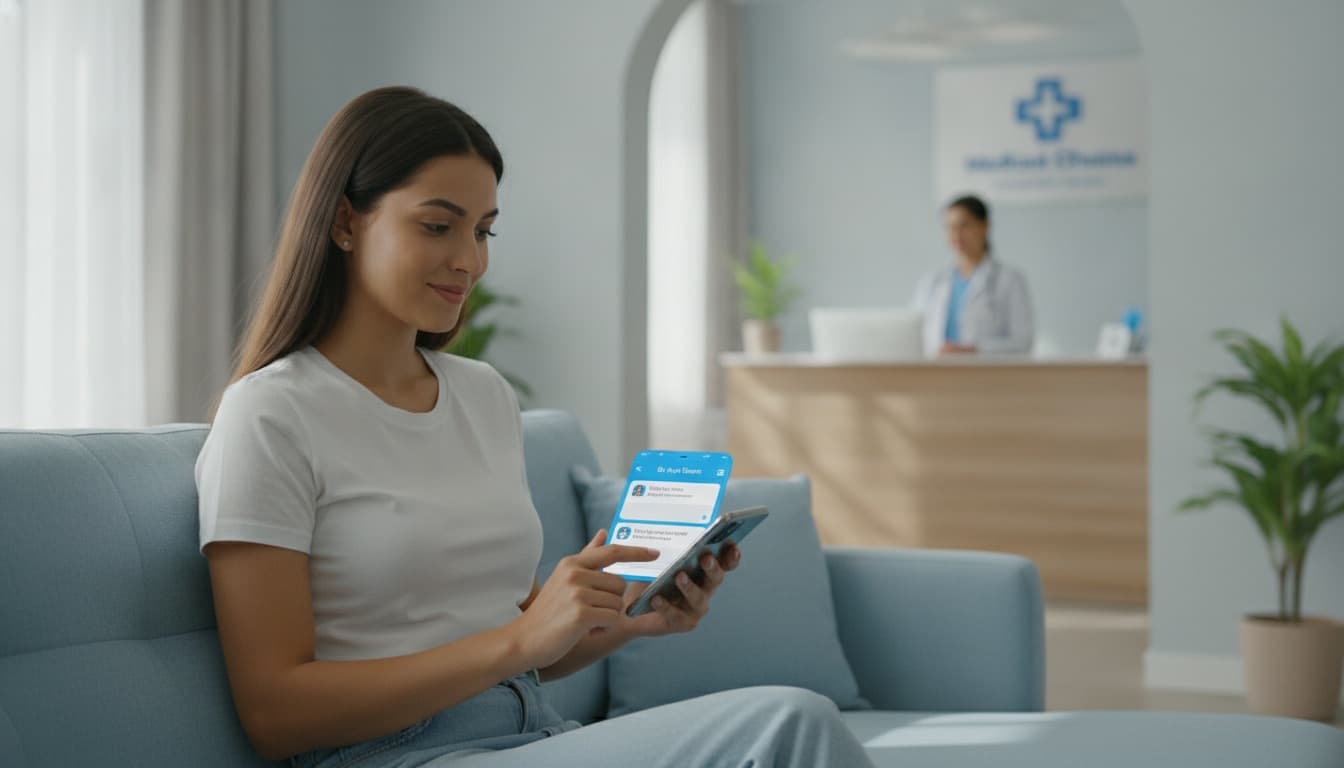 Чат-бот для записи пациентов Syntera24 Пациент записывается в клинику через чат-бота в мессенджере на смартфоне