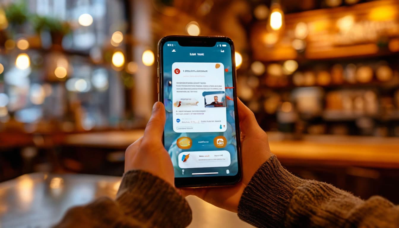 Запись через чат-бота в Telegram Клиент записывается на услугу через чат-бота в Telegram на смартфоне