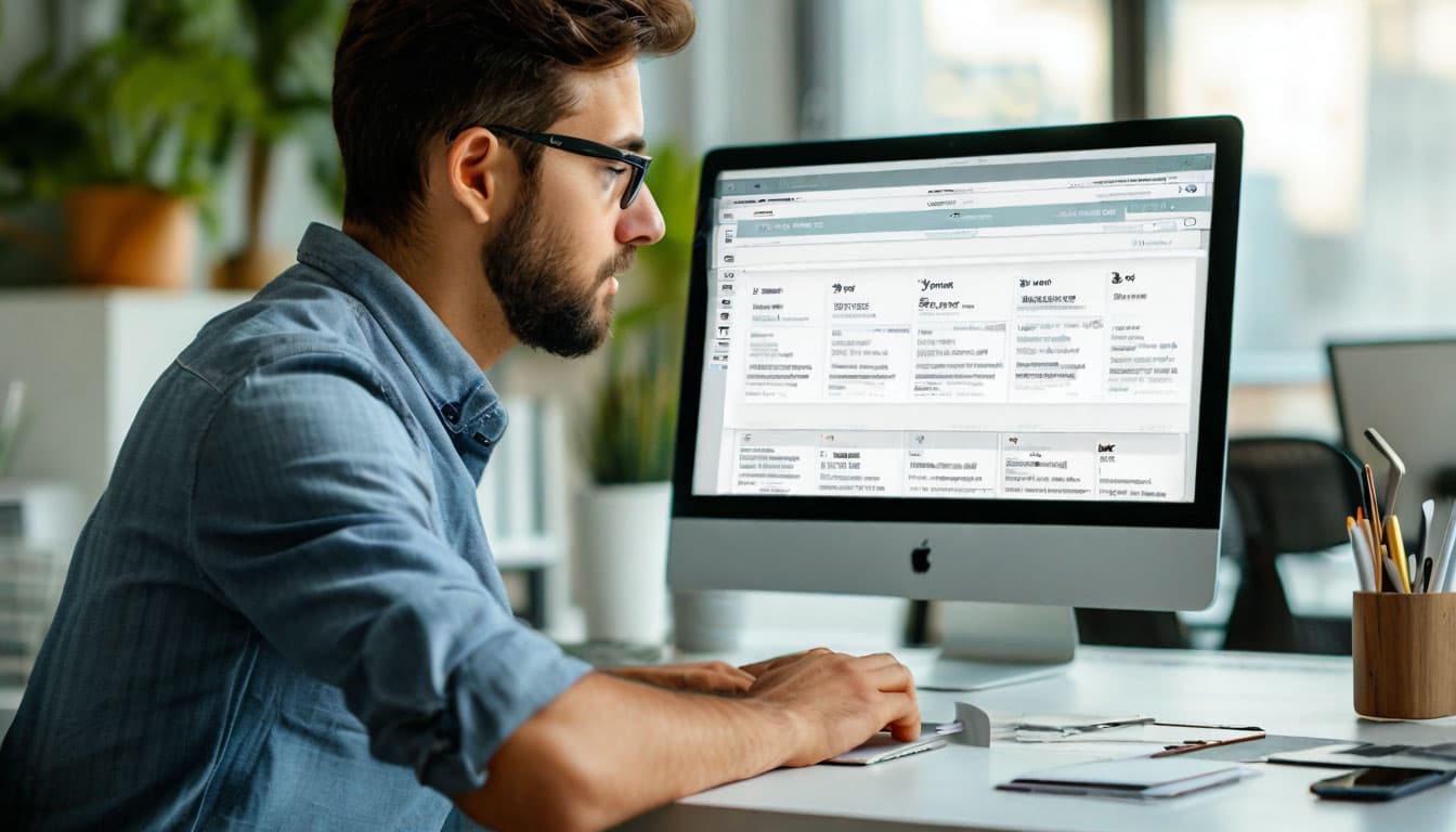 Заявки из переписки в CRM Syntera24 Менеджер смотрит на CRM с новыми заявками из мессенджеров — передача заявок в CRM с Syntera24